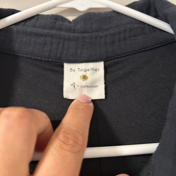 Black Button-Up Short Sleeve Dress - Picture 5 of 5